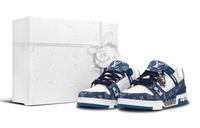 LOUIS VUITTON Trainer LV Low-Top Skateboard Shoes Unisex Vintage Blue