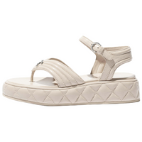 CHANEL Strap Sandals 4.5cm Women's Light Gray