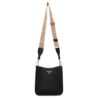 PRADA Cow Leather Shoulder Bag Mini Women's Black