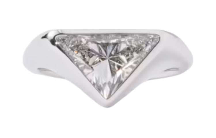 PRADA 18K White Gold Rings Women's Silver
