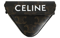 CELINE Canvas With Leather Triangle Bag, Shoulder Bag, Crossbody Bag Women's Brown