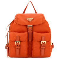PRADA Re-Edition Recycled Nylon Backpack Small Size Women's Orange