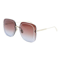 DIOR Stainless Steel Irregular Shape Sunglasses Women's Pink