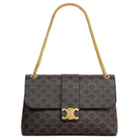 CELINE Large VICTOIRE Bag In Triomphe Canvas Women's Brown