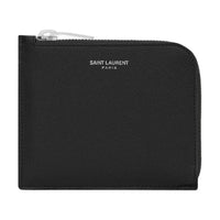 SAINT LAURENT SLP Calfskin Wallet Unisex Black