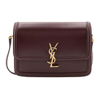 SAINT LAURENT Leather Crossbody Bag, Shoulder Bag Women's Brown