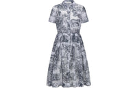 DIOR SS22 Short Sleeved Dress Women's Marine Blue
