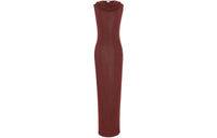 SAINT LAURENT Sleeveless Dresses Women's Burgundy
