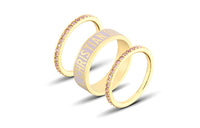 DIOR Metal Crystal Lacquered Rings Women's Gold