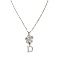 DIOR Rhinestone Necklaces Women's Silver