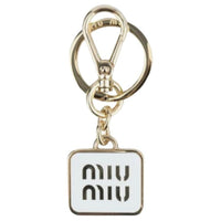 MIU MIU Brass Keychains Women's White