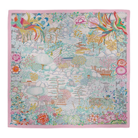 HERMES Silk Scarves Women's Rose