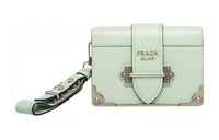 PRADA Leather Crossbody Bag Shoulder Bag Women's Green