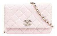CHANEL WOC Cow Leather Shoulder Bag Crossbody Bag Women's Pink