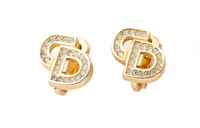 DIOR Cd Rhinestone embellished Earrings