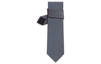 HERMES Silk Tie Men's Blue/Orange