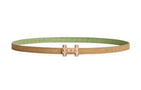 HERMES Leather Belts Women's Green