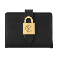 LOUIS VUITTON Smooth Calf Leather Wallet Women's Black