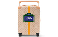 LOUIS VUITTON Coated Canvas Cow Leather Patchwork Trim Trolley Bag Men's Orange