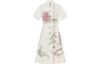 DIOR Short Sleeved Dress Women's White