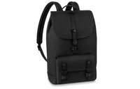 LOUIS VUITTON Cow Leather Backpack Regular Unisex Black