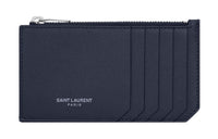 SAINT LAURENT PARIS Cow Leather Card Holder Men's Midnight Blue