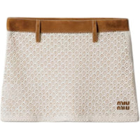 MIU MIU SS25 Casual Short Skirts Women's Neutral Color