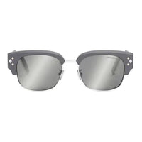 DIOR Plate Frame Acetate Oval Sunglasses Men's Gray