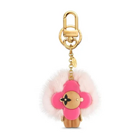 LOUIS VUITTON Fur Resin Keychains Women's Pink