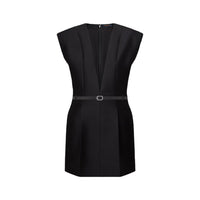 LOUIS VUITTON V-Neckline Fitted Dress