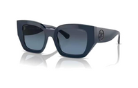 CHANEL Acetate Irregular Shape Sunglasses Women's Dark Blue