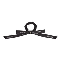 CHANEL Silk Metal Hair Ties Women's Black