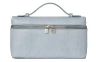 Loro Piana ExtraPocket Snake Leather Clutch Women's Light Blue