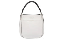 PRADA Calfskin Handbag Women's Black/White