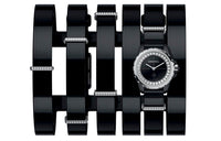 CHANEL Wrist Watch Quartz Movement Stainless Steel Genuine Leather Strap 19mm Black Dial Women's