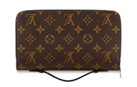 LOUIS VUITTON Zippy Wallet Monogram Macassar Xl Brown