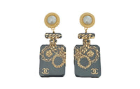 CHANEL Earrings Women's Black