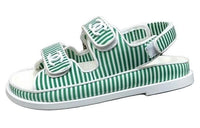 CHANEL Beach Sandals Women's Green White