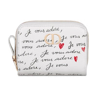 DIOR Calfskin Wallet Women's White