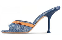 LOUIS VUITTON Revival Slide Slippers Women's Blue
