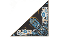 HERMES Silk Scarves Women's Black