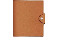 HERMES Togo Calfskin Storage Bag Unisex 21 Naturel-Sable Light Tea Brown