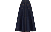 DIOR FW22 Denim Skirt Women's Blue