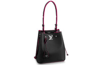 LOUIS VUITTON Cow Leather Shoulder Bag Women's Black