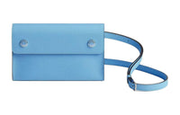 HERMES Epsom Leather Wallets Shoulder Bag Crossbody Bag Women's Blue