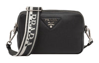 PRADA Leather Camera Bag Shoulder Bag Crossbody Bag Women's Black