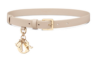 DIOR Cow Leather Leather Belts Women's Light Umber Width: 2cm