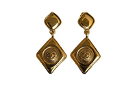 CHANEL Gold-Plated Clip-On Earrings Women's Gold