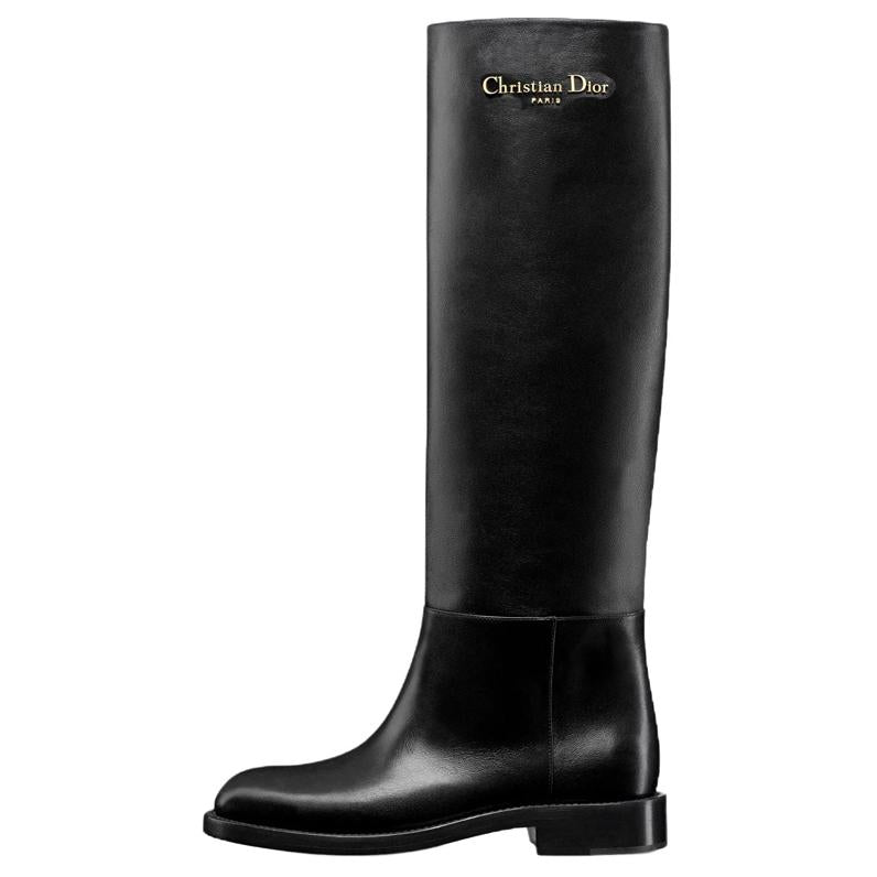 DIOR D-Town Knee-high Boots Women's Black