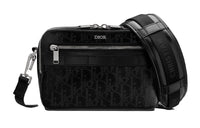 DIOR Cow Leather Messenger Bag, Crossbody Bag, Shoulder Bag Men's Black